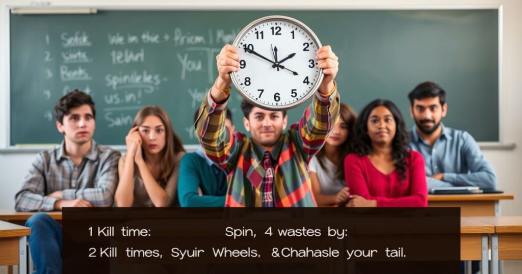 MCQs on Idioms for Wasting Time
